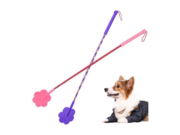 Toddmomy Pet Training Stick, 2Pcs Rubber Cat