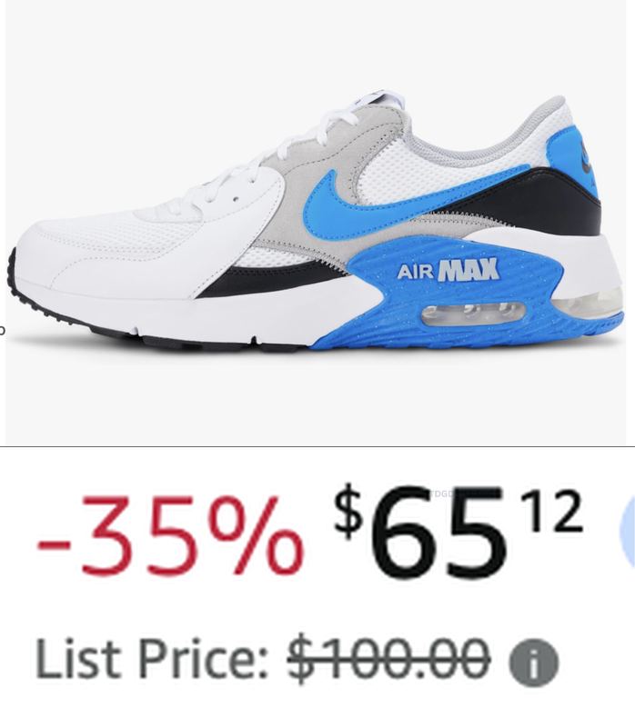 $100 AIR MAX EXCEE FOR $65