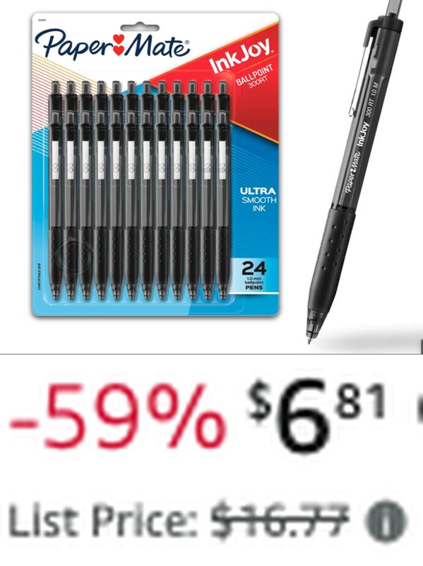 -59% OFF Paper Mate InkJoy Retractable Ballpoint Pens 🖊️