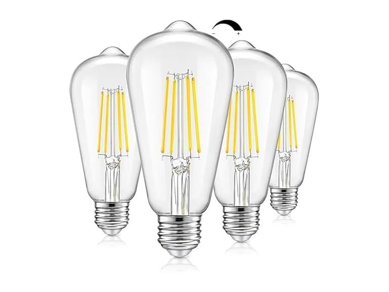 75% OFF: TOBUSA 5000K ST64 LED Bulbs 4-Pack