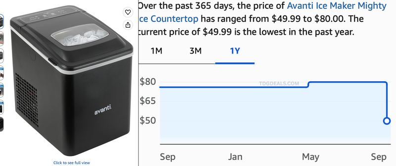 1-YEAR LOW PRICE ON THIS ICE MAKER