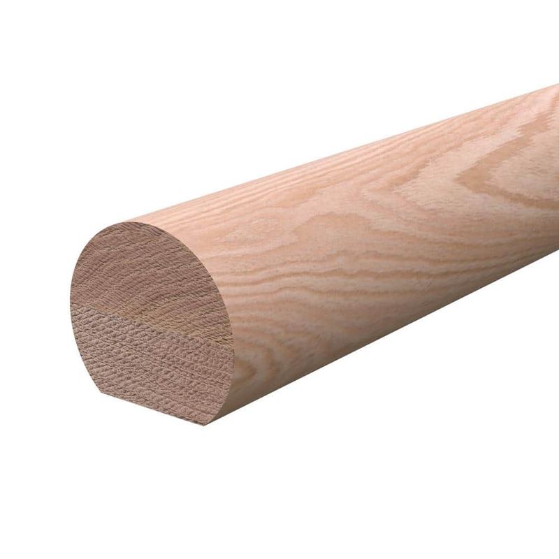 EVERMARK - Stair Parts 6040 16 ft. Unfinished Red Oak Flat Bottom Sub Rail