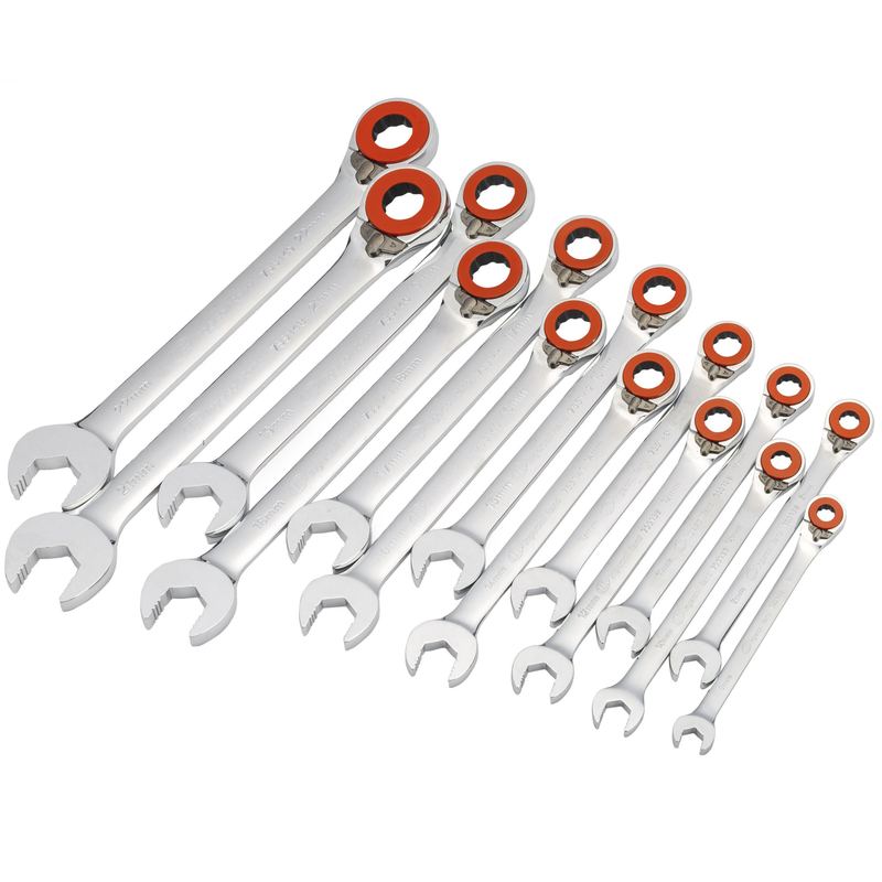 Ingersoll Rand Reversible Ratcheting Wrench Set, Metric, 14-Pc., Model# 752011