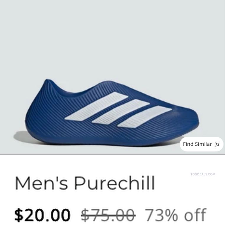 $75 ADIDAS PURECHILL SLIDES FOR $20