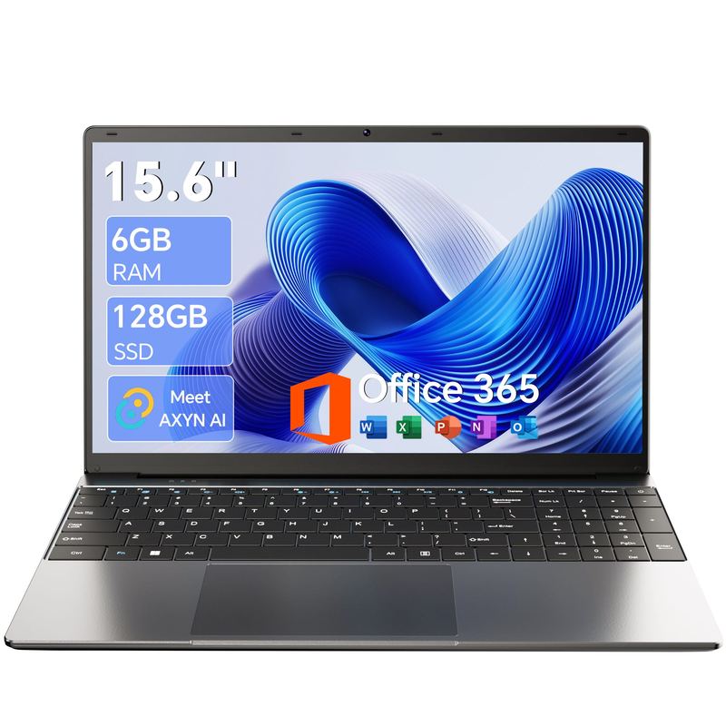 Jumper - jumper- AXYN AI - 16" Window Laptop - Intel Celeron J4105 - 6GB Memory – 128GB Storage - Gray