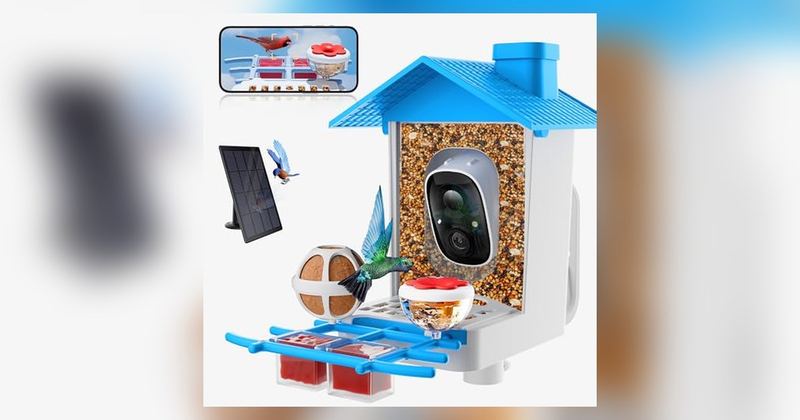 SOLAR BIRD FEEDER WITH A 2K CAMERA FOR $26.63