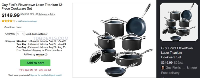 57% OFF FLAVORTOWN COOKWARE
