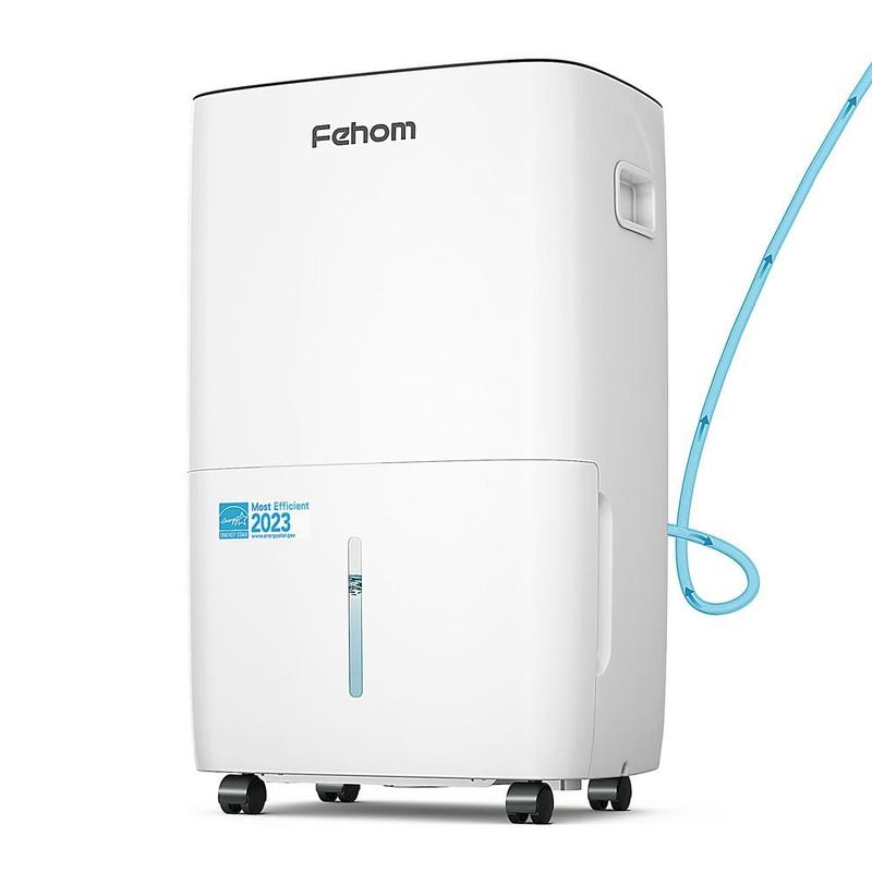 waykar - 150 pt. Energy Star Dehumidifier with Pump and Drain Hose for Basement, Garage and Bedroom Up to 7,000 sq. ft. in White