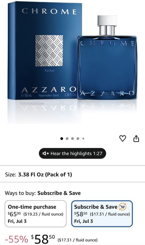 $58 Azzaro Chrome Parfum