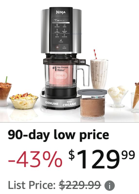 $229.99 NINJA CREAMI ICE CREAM MAKER FOR $129.99 🔥