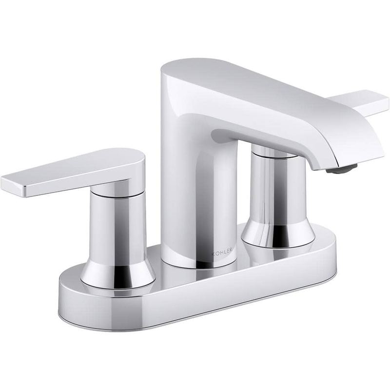 KOHLER - Hint 4 in. Centerset 2-Handle Bathroom Faucet in Polished Chrome