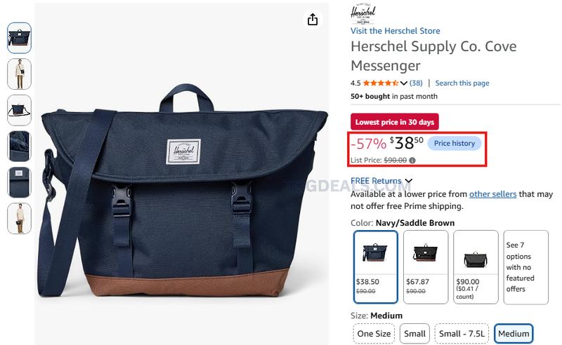 57% OFF HERSCHEL COVE MESSENGER 🎒