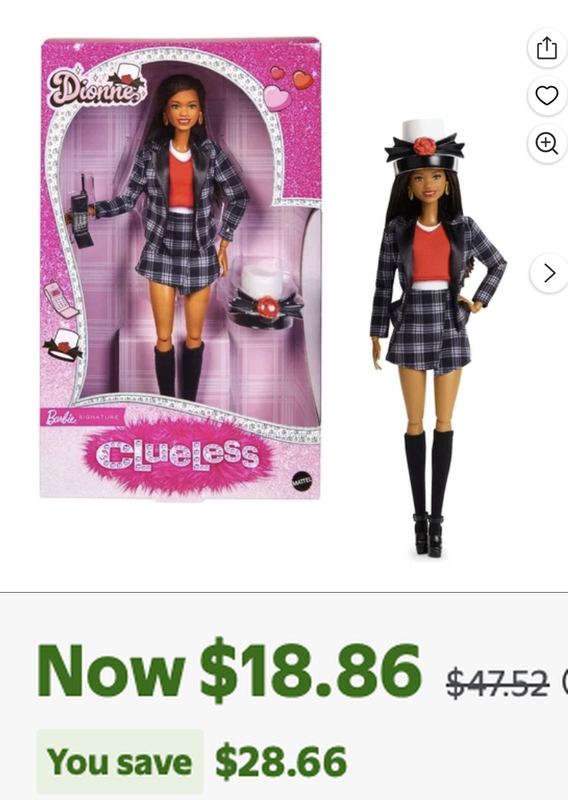 $47.52 BARBIE SIGNATURE CLUELESS DIONNE DOLL NOW $18.86