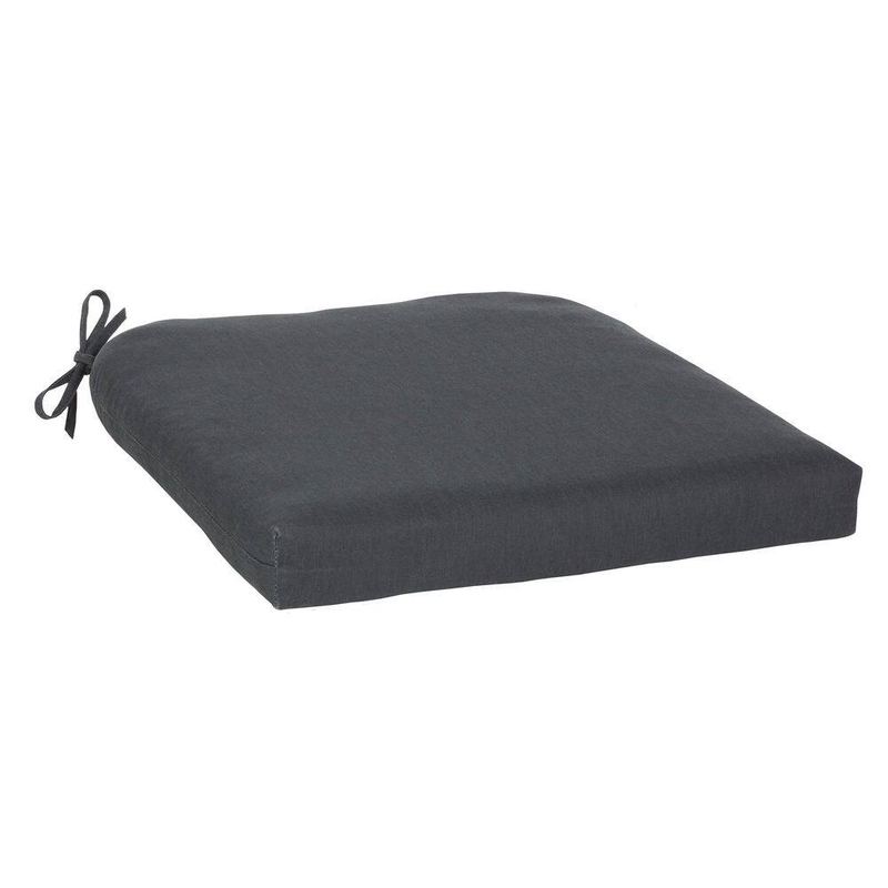 Hampton Bay - 20 in. W x 20 in. D CushionGuard Universal Outdoor Patio Seat Pad Cushion in Black (Set of 6)