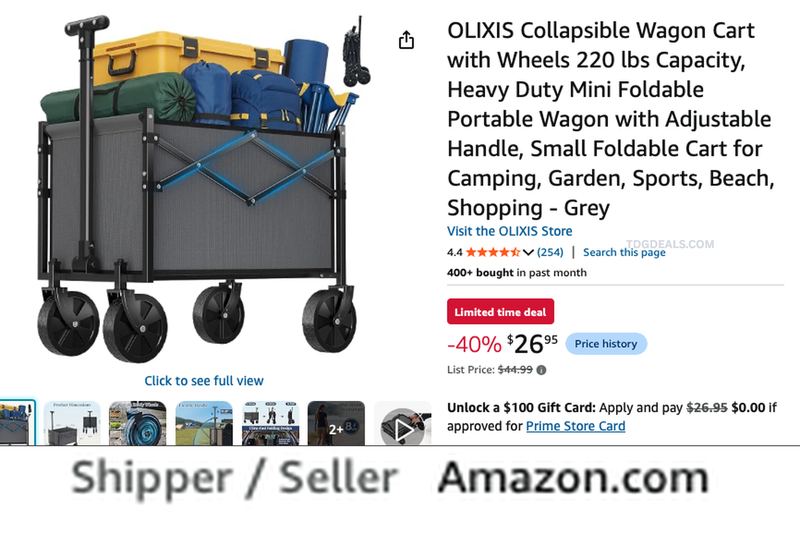 $26.95 COLLAPSIBLE WAGON CART