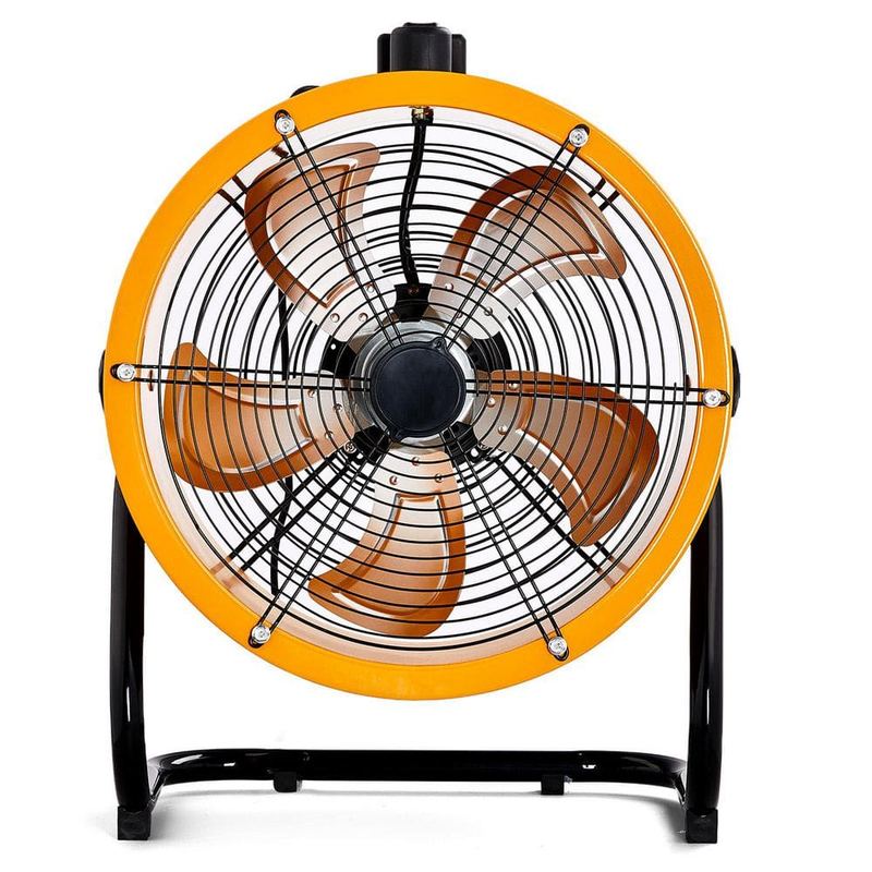 Karl home - 18 in. 4 Fan Speeds Floor Fan Drum Fan in Orange
