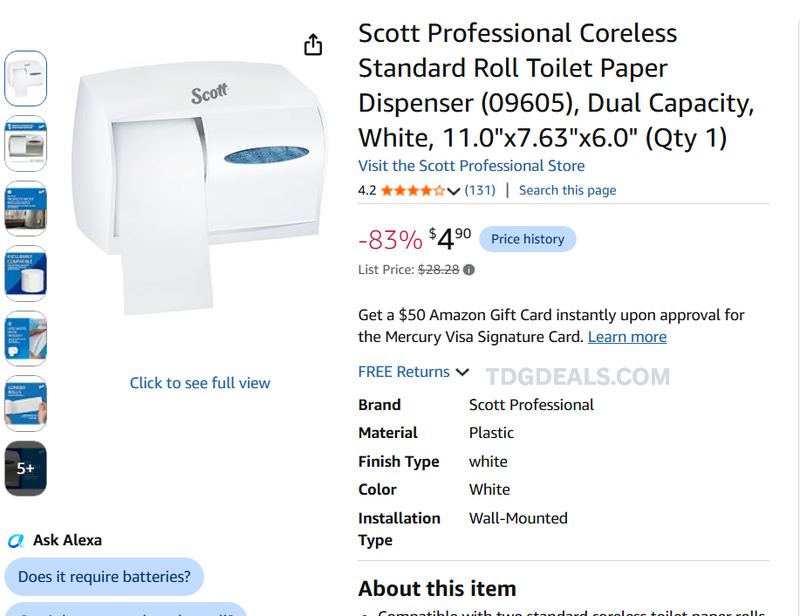 TOILET PAPER DISPENSER DEAL 🧻