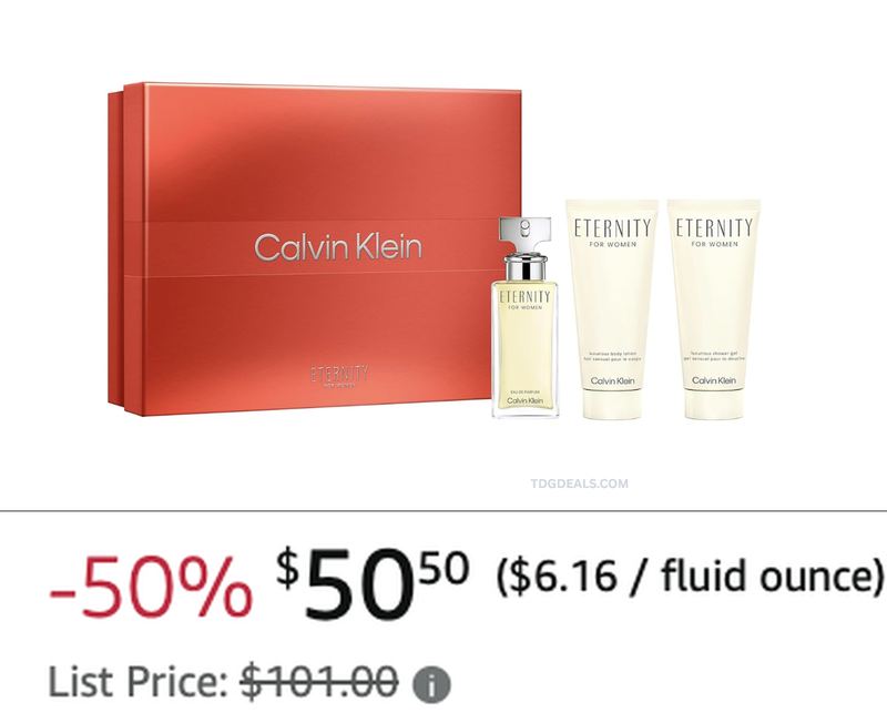 50% off this CK 3-piece Eternity fragrance gift set at Amazon