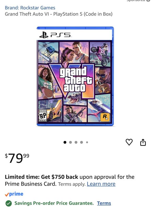 Grand Theft Auto VI preorders are now live on Amazon.