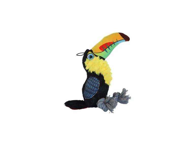Ruffian Bird Toucan Plush Squeaker Dog Pull Chew Toy