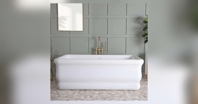 $1,999.99 RANDOLPH MORRIS 71” FREESTANDING TUB FOR $39.99