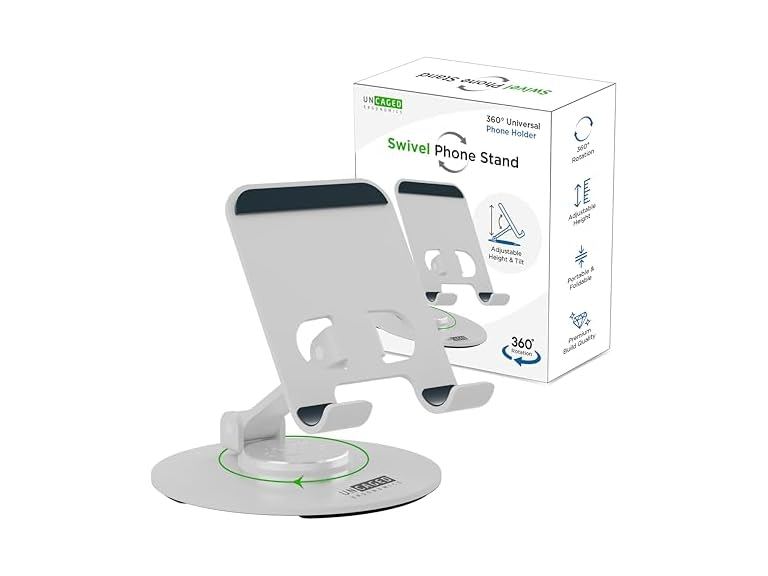 Swivel Phone Stand Silver