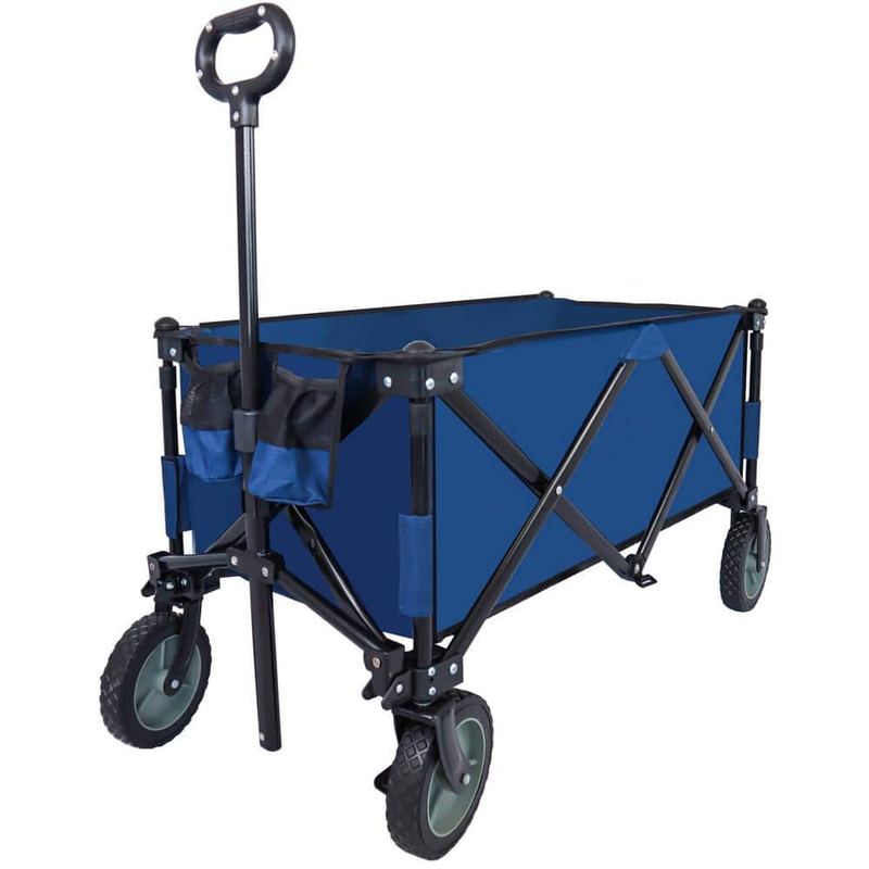 Otryad - 15.89 cu. ft. Fabric Utility Collapsible Folding Wagon Garden Cart Heavy Duty Foldable, Beach Wagon for Outdoor