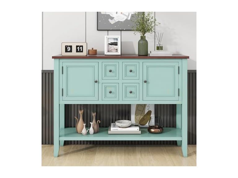 Cambridge Console Table, Retro Blue