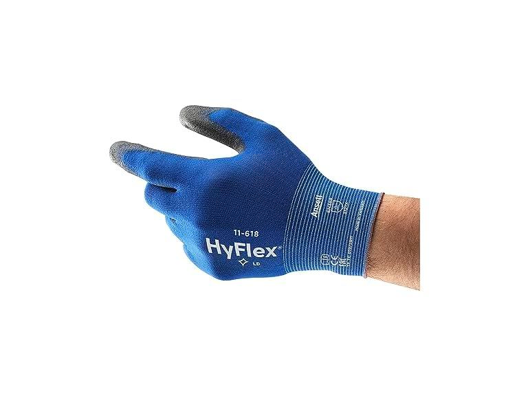 Ansell HyFlex 11-618 Ultra-Thin Safety Work Gloves XL
