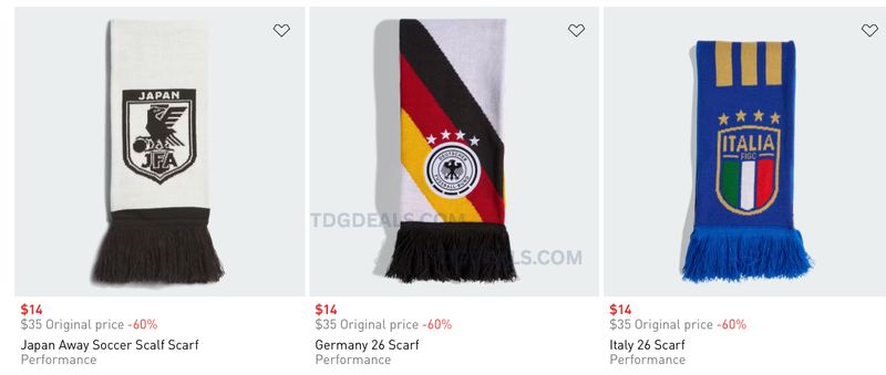 $14 ADIDAS NATIONAL TEAM SCARVES