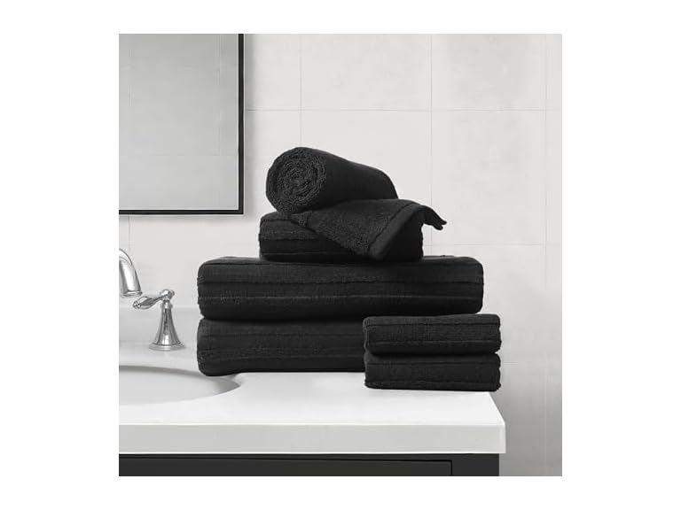 Nine West Sofia Bath Towel 6-Pcs Set Black