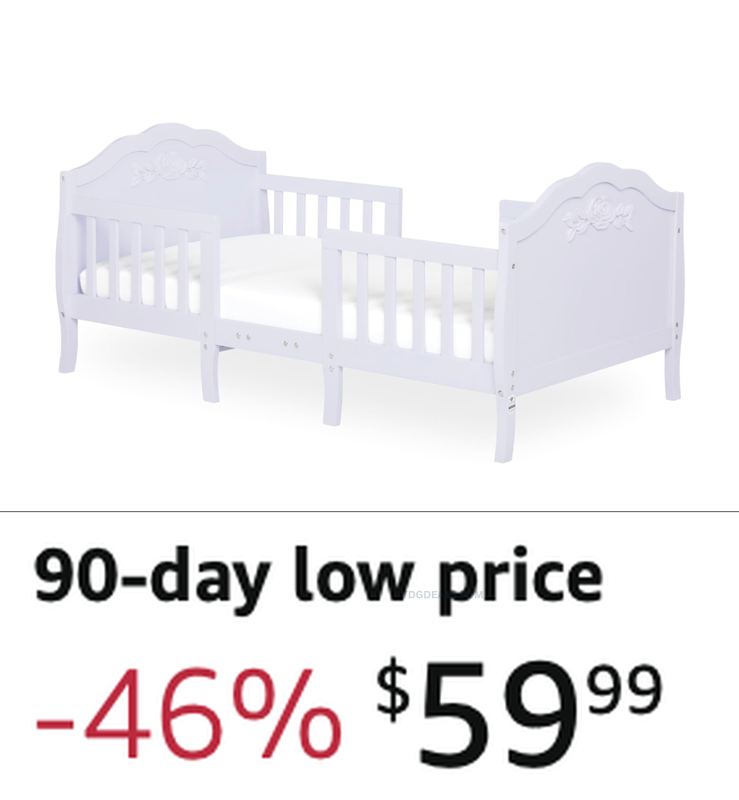 $59.99 SWEETPEA BABY ROSE TODDLER BED, LAVENDER