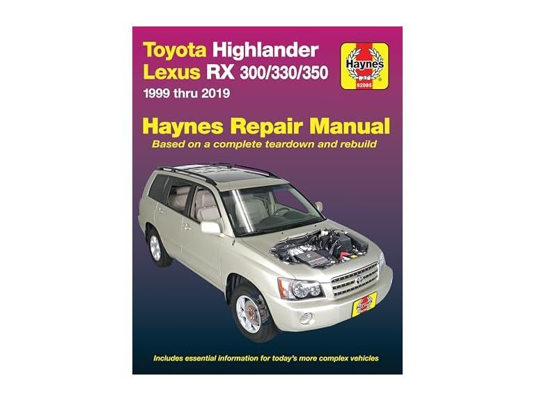 77% OFF: Haynes Toyota Highlander Lexus RX 300/330/350