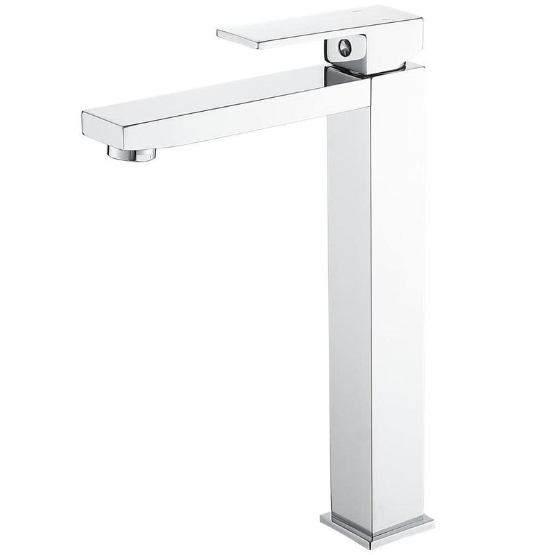 BWE - Single Hole Single Handle Bathroom Vessel Sink Faucet With Supply Hose in Polished Chrome