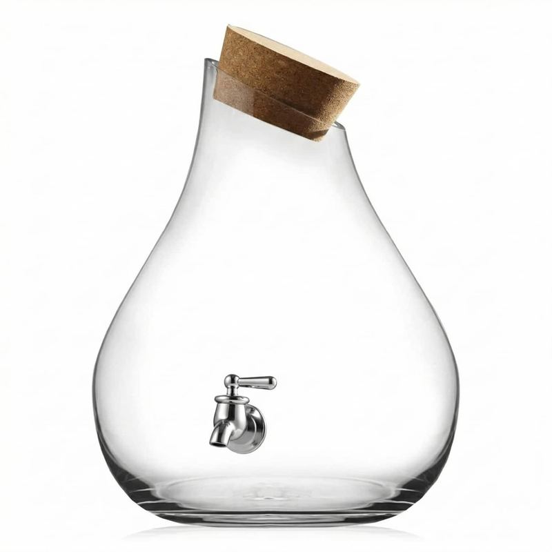 Style Setter - Beverage Dispenser with Cork Lid 320 OZ - Clear