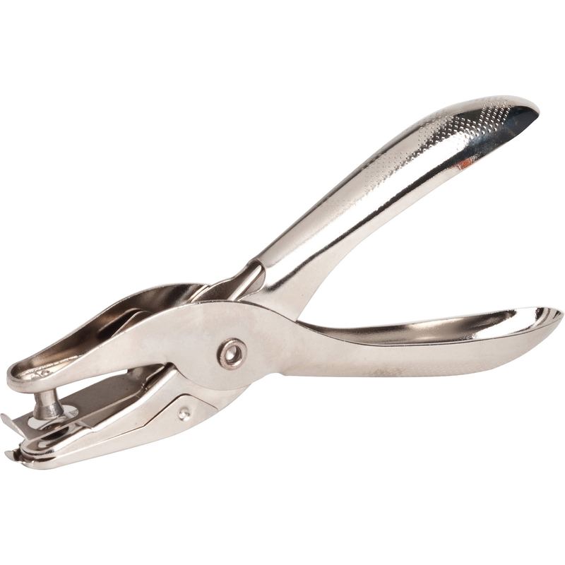 Business Source, BSN62895, 1/4" Round Ticket Punch, 1 Each, Silver