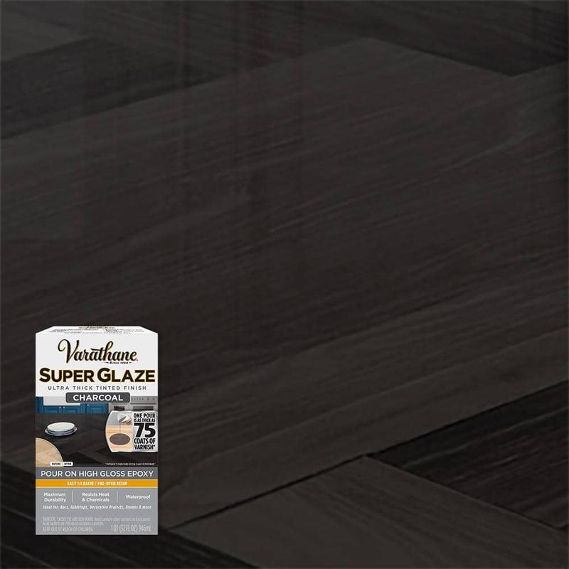Varathane - 1 qt. Charcoal Gloss Super Glaze Finish and Preservative (3-Pack)