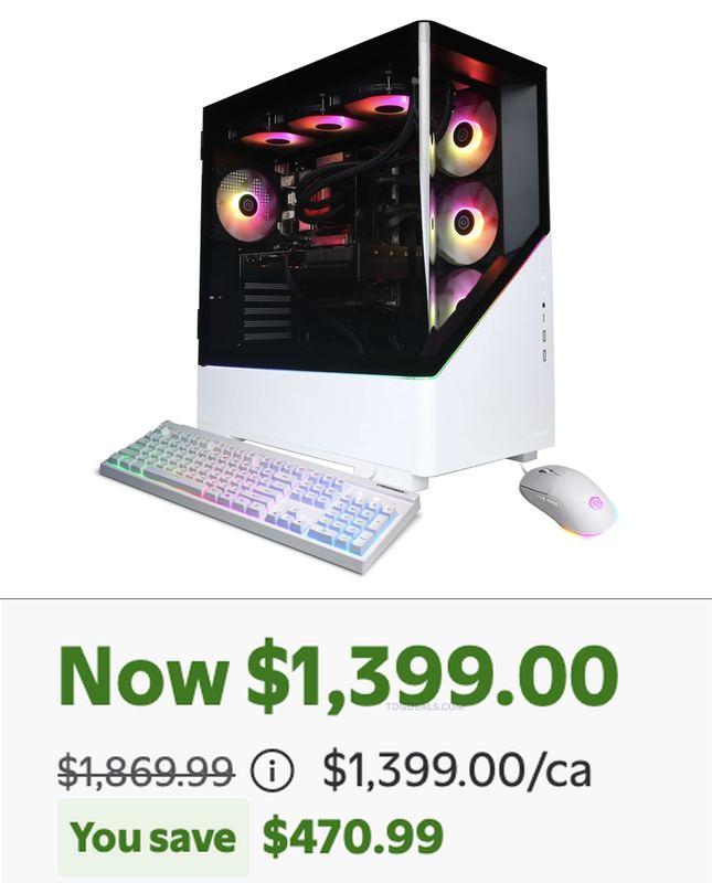 $1,869.99 CYBERPOWERPC RTX 5070 GAMING DESKTOP NOW $1,399