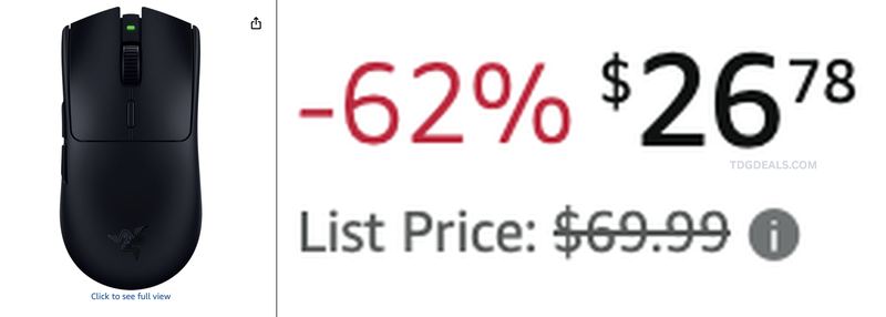 $26.78 RAZER WIRELESS GAMING MOUSE