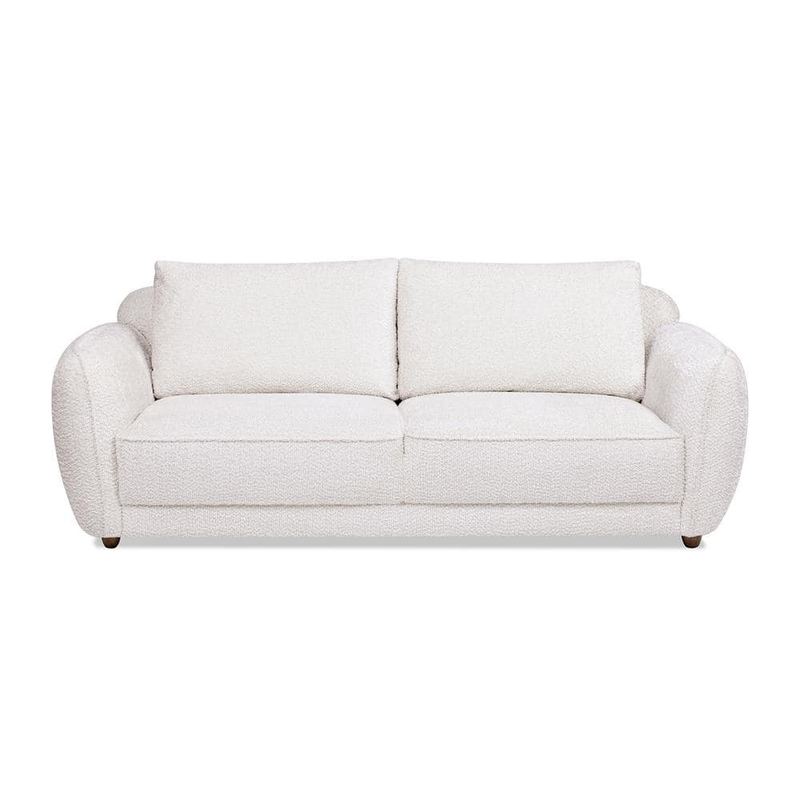 Jennifer Taylor - Sharon 84 in. Puffy Flared Arm Chenille Rectangle Living Room Sofa Couch in. Alpaca Off-White