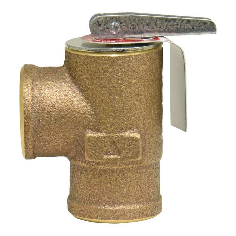Watts - 3/4 in. Bronze Boiler Pressure Relief Valve, Female Inlet, 30 psi