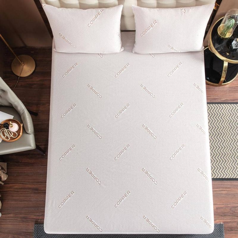 BIBB HOME - Copper Infused King Waterproof Mattress Pad