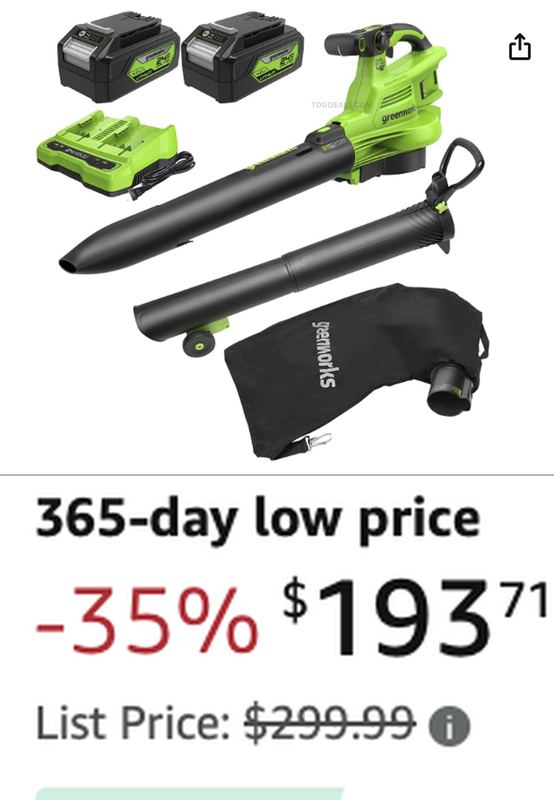 Greenworks 48V Leaf Blower/Vacuum for $193.71 (YMMV) 🚨