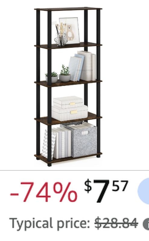 $28.84 FURINNO 5-TIER SHELF DISPLAY RACK DROPPED TO $7.57 🚨