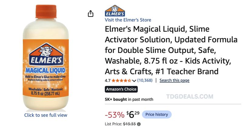 $6 ELMER'S GLUE FOR MAKING SLIME