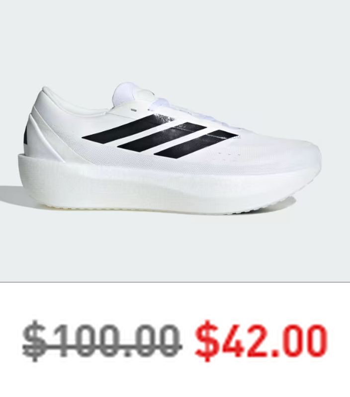 $100 ADIDAS ZENBOOST RUNNING SHOES FOR $42
