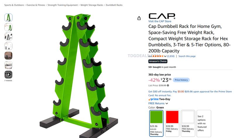 CAP DUMBBELL RACK — $23.36
