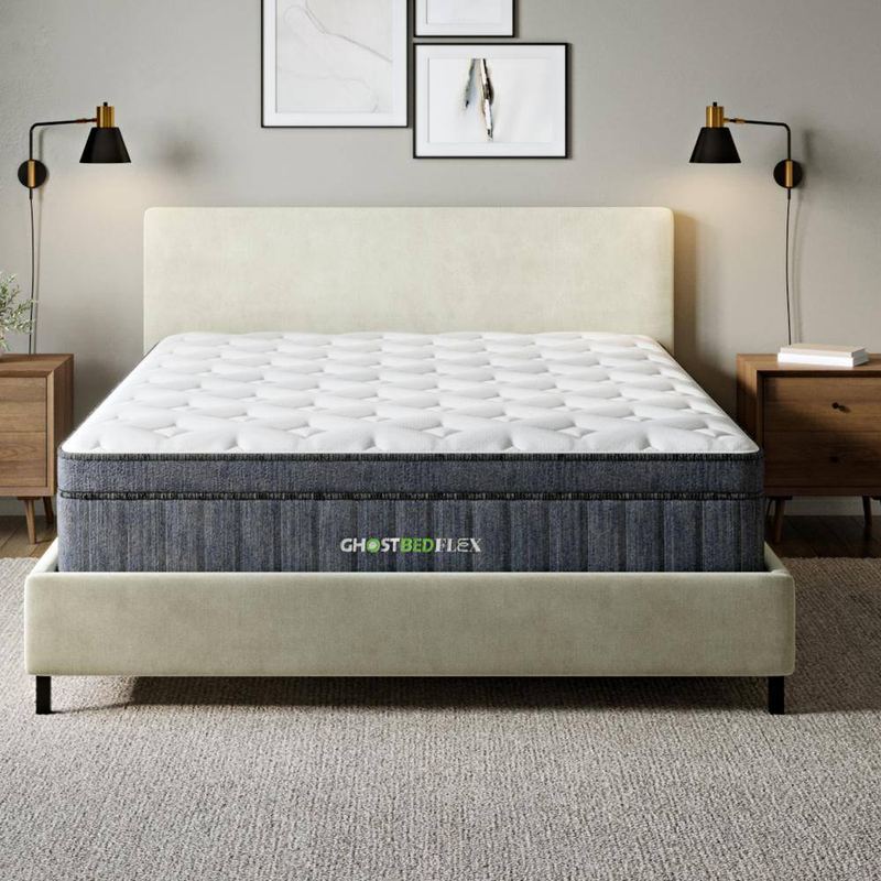 GhostBed - Flex 13 in. Medium Firm Gel Memory Foam Pillow Top Hybrid Twin Mattress