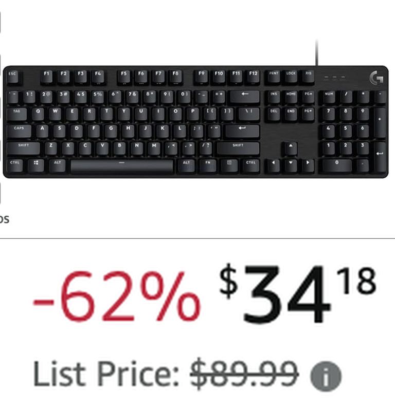 $34.18 LOGITECH G413 SE KEYBOARD @ AMAZON