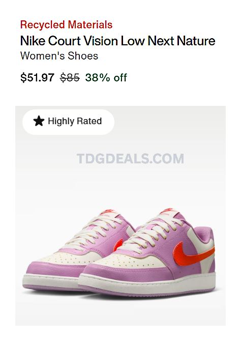 38% OFF NIKE COURT VISION 🔥